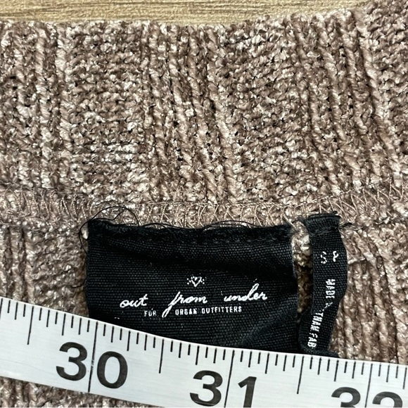 Urban Outfitters Out from Under Brown Ribbed Chenille Boxy Crop Sweater - Picture 5 of 8